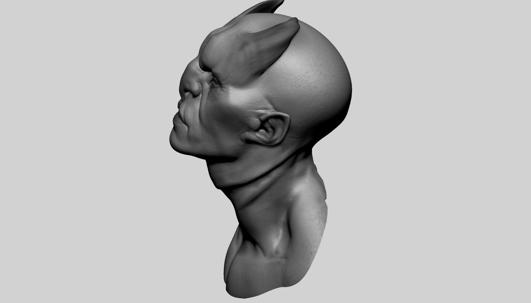 Creature Head v19 3D model_5