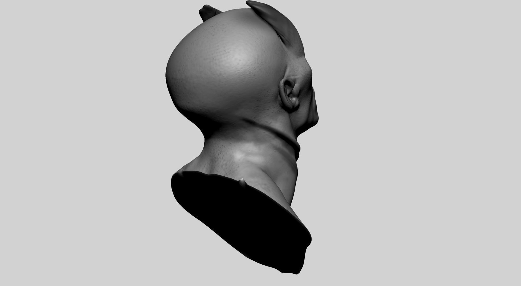 Creature Head v19 3D model_3