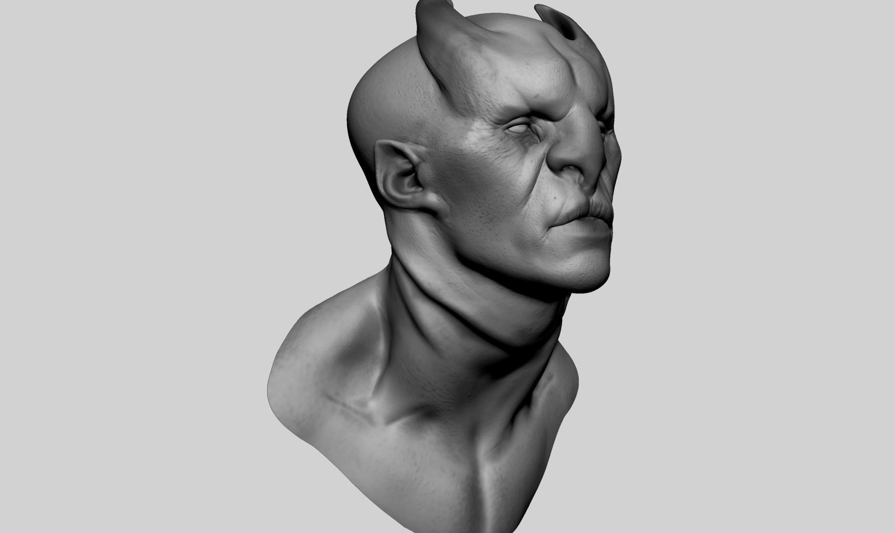 Creature Head v19 3D model_1