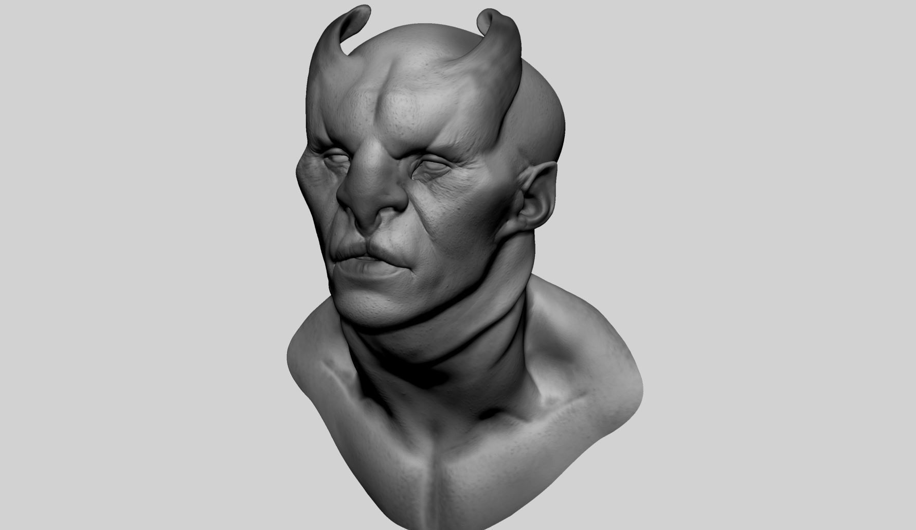 Creature Head v19 3D model_6