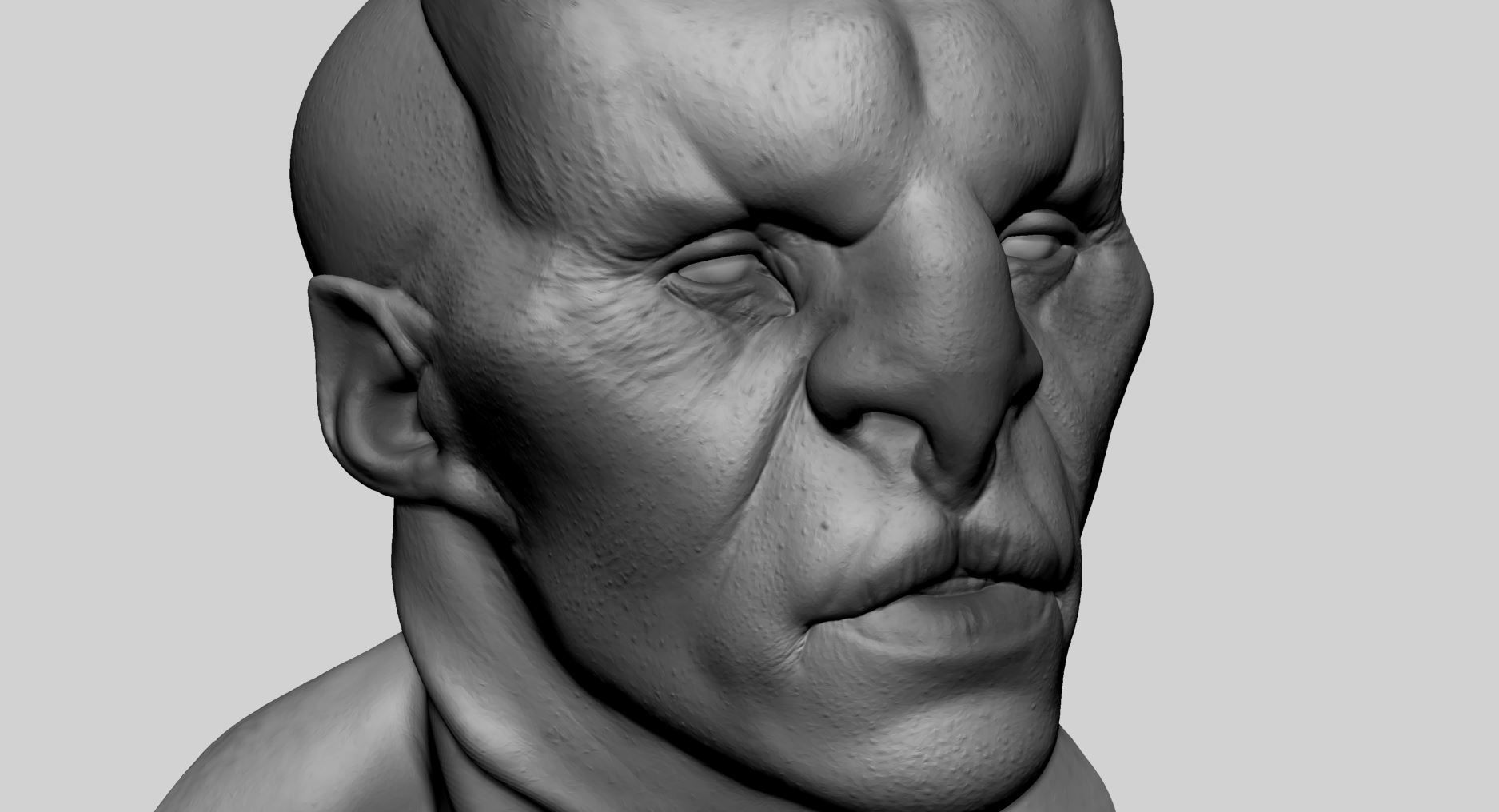 Creature Head v19 3D model_7