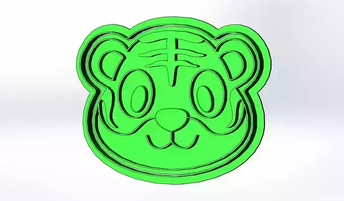 Tigers set Cookie cutters models 3D print models 3D print model