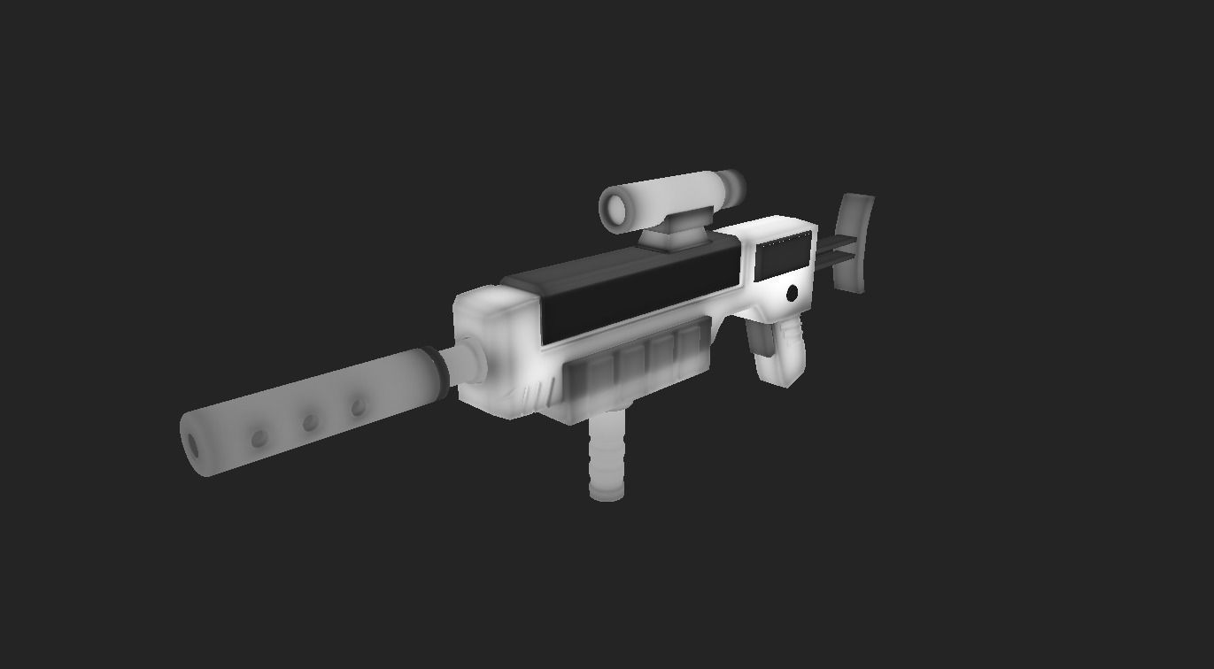 Stylized plasma gun Low-poly 3D model_13