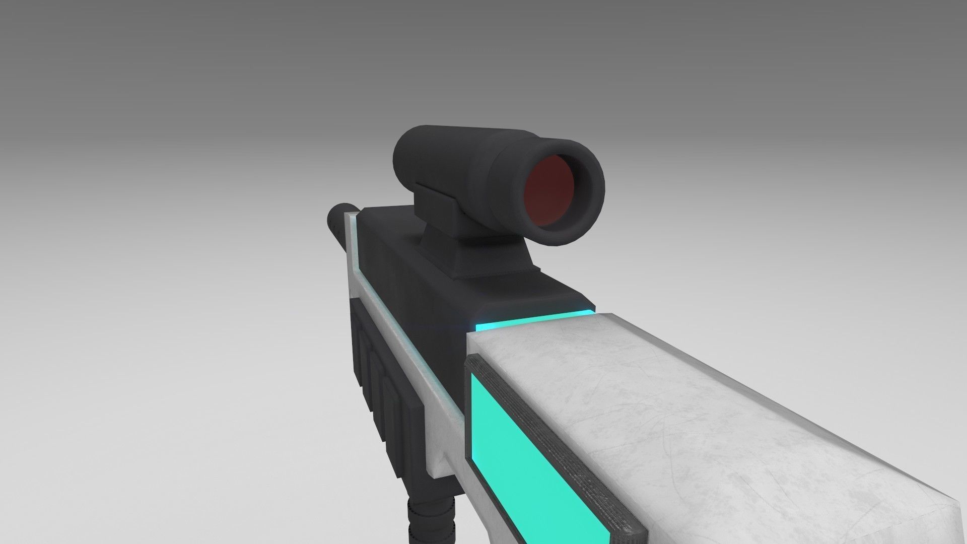 Stylized plasma gun Low-poly 3D model_7