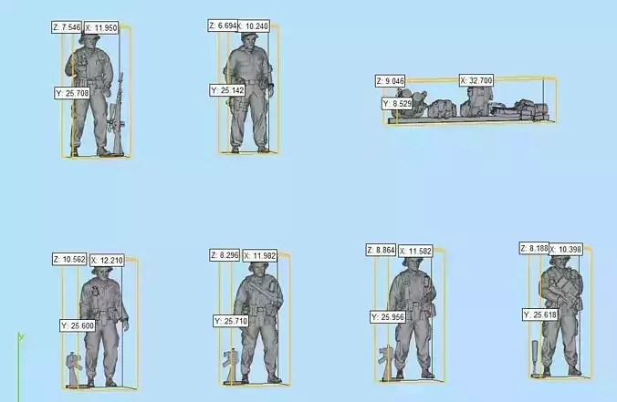 US Soldier model pack 3D print model