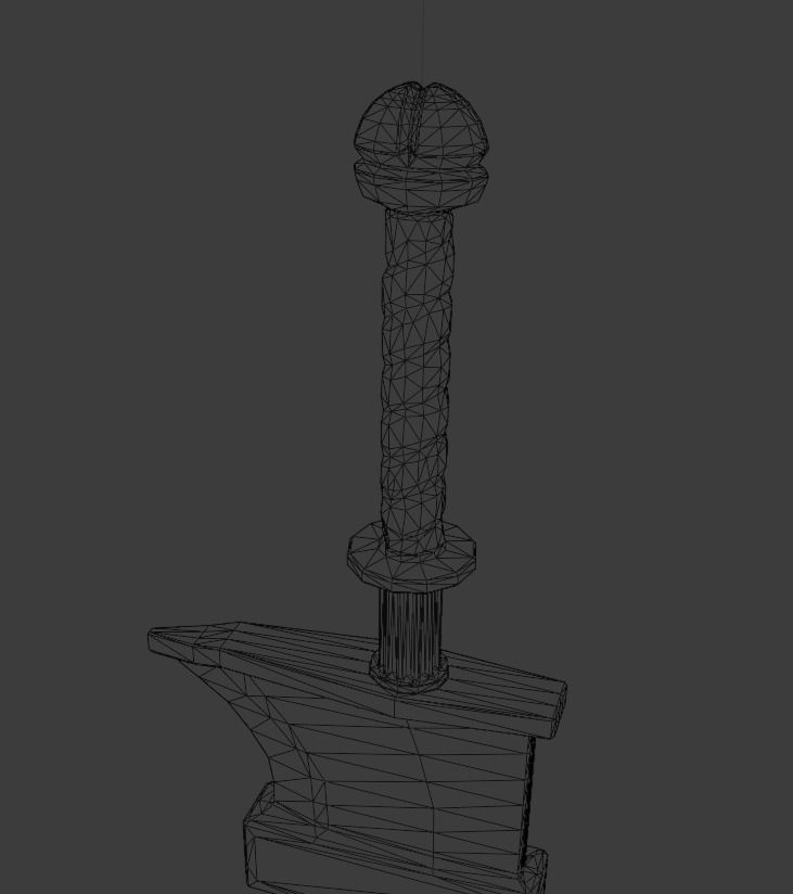 Giant two handed sword  Free low-poly 3D model_5