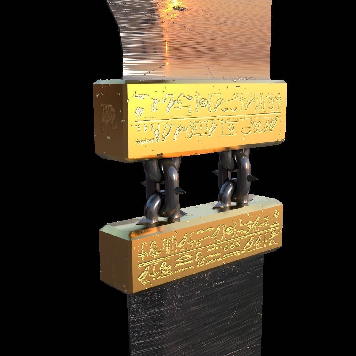 Giant two handed sword  Free low-poly 3D model_2