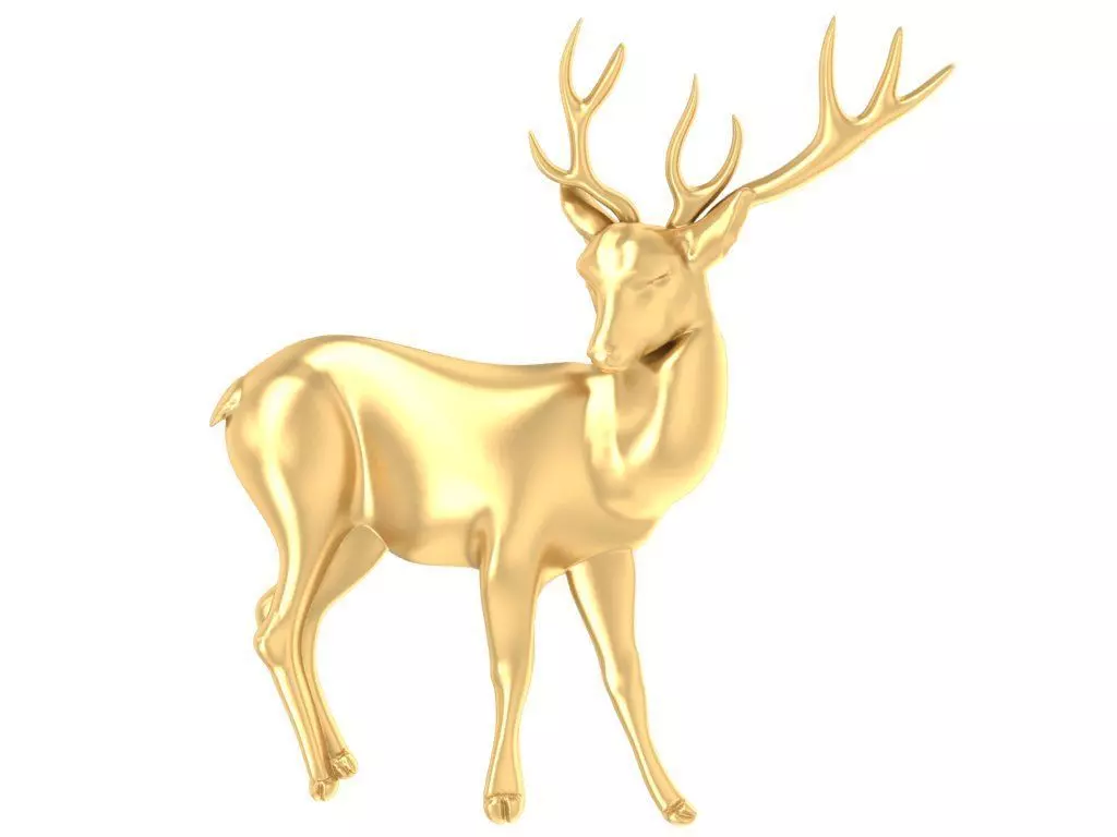 Majestic Deer Stag Sculpture Jewelry 3D Model 1258 3D print model