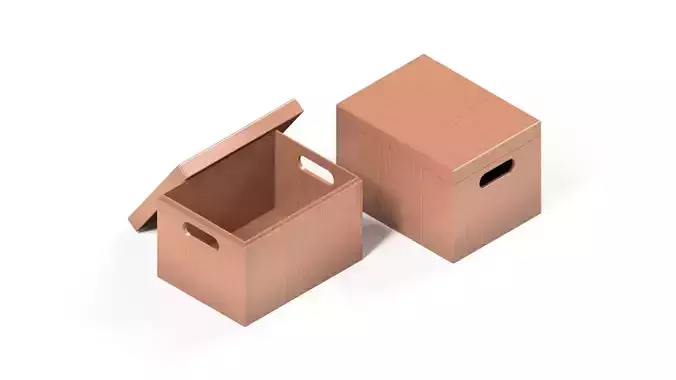 WOODEN CLOTHING BOX 3D model