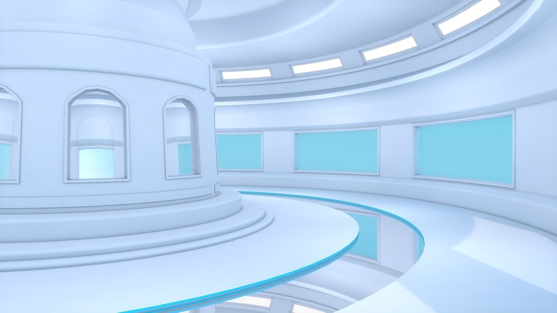 Sci Fi Room 3D model_1
