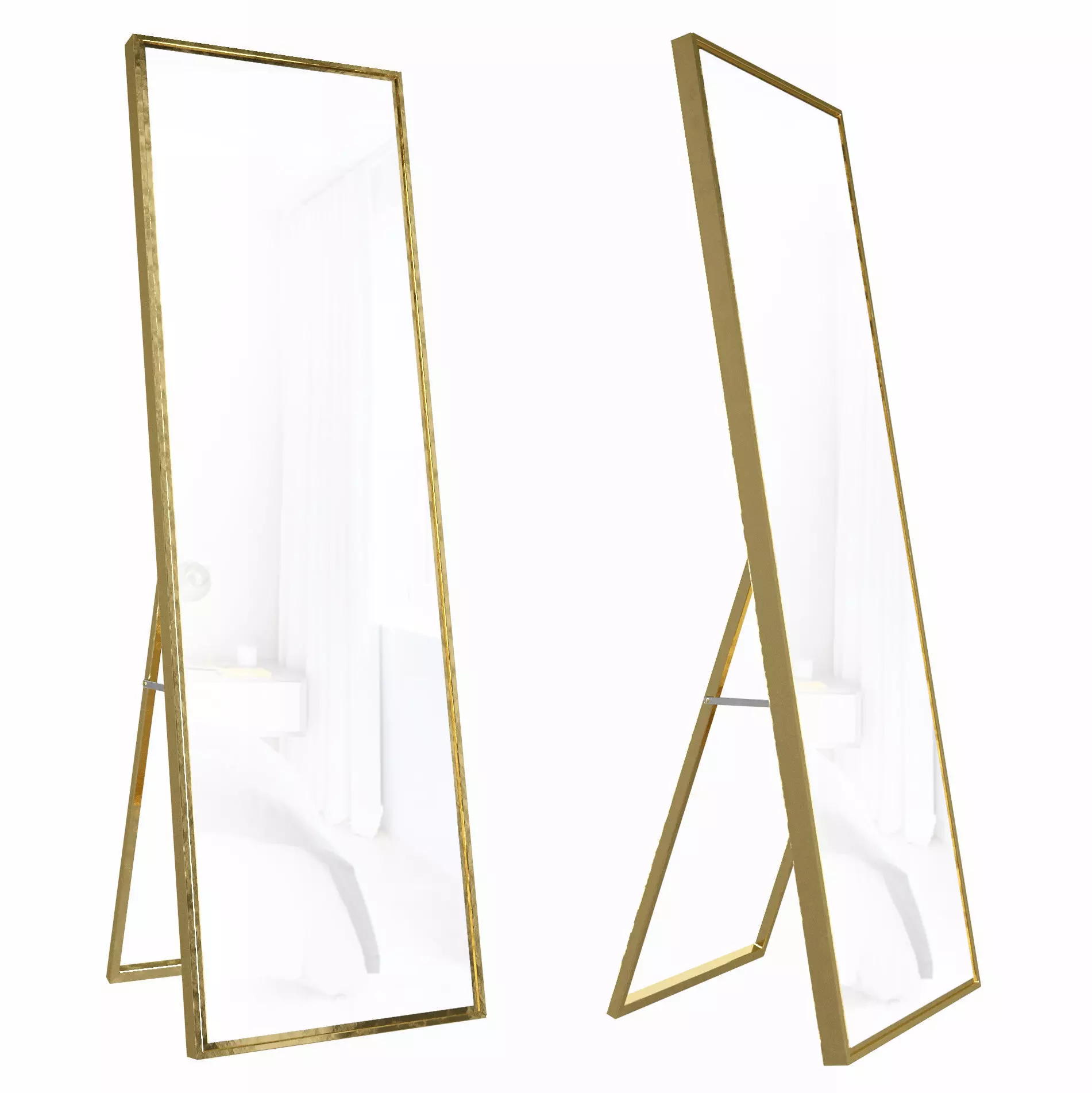 Loeffler Modern - Contemporary Full Length Mirror 3D model_0