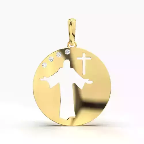JESUS CROSS DIAMOND PENDANT