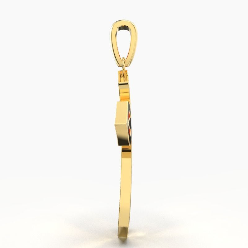 JESUS CROSS DIAMOND PENDANT 3D print model_4