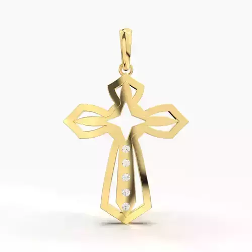 JESUS CROSS DIAMOND PENDANT