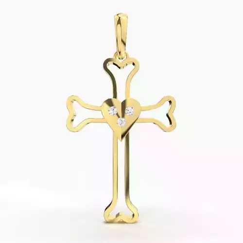 JESUS CROSS DIAMOND PENDANT