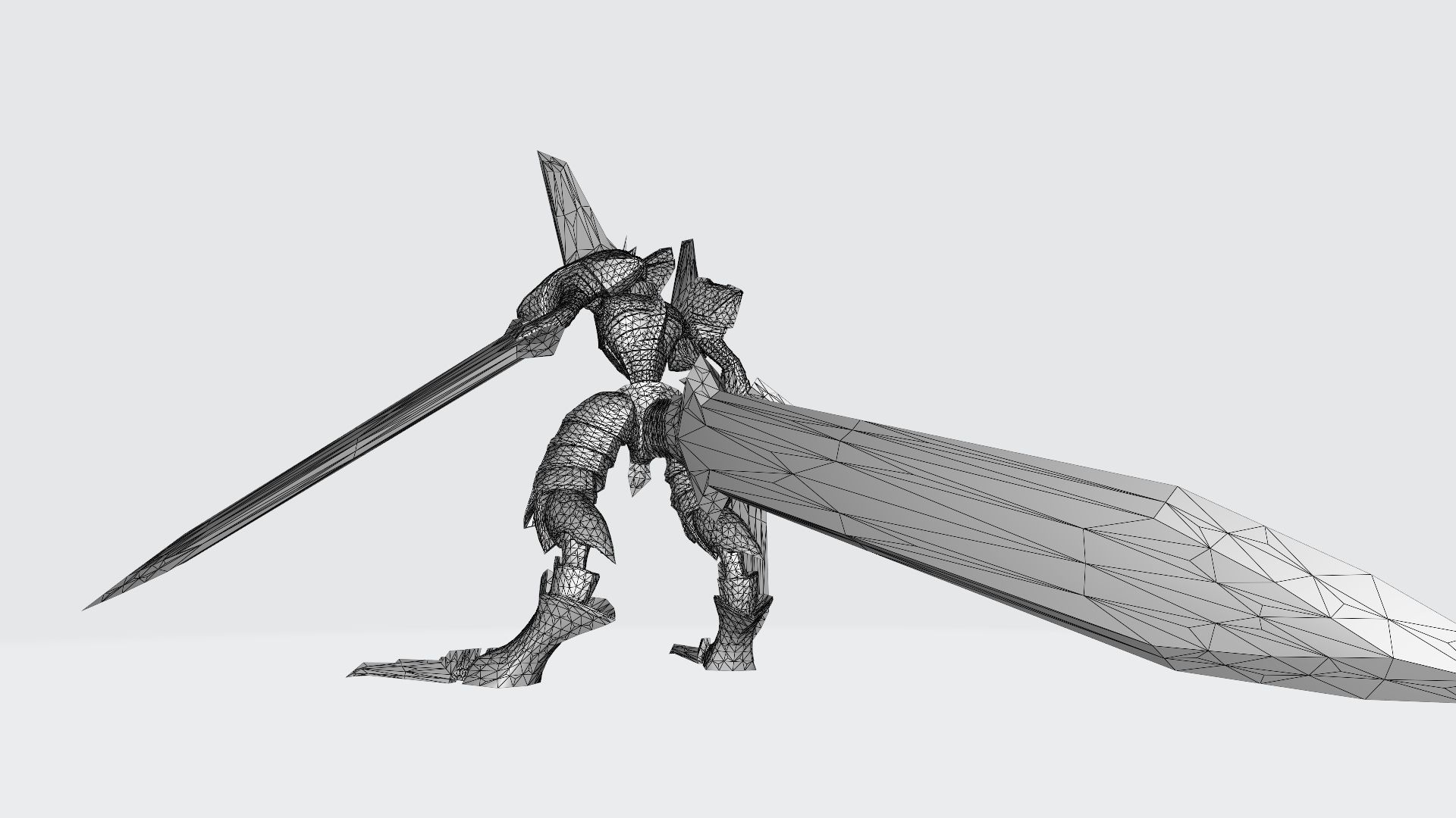 Duramon golden robot with two wings 3D print model_12