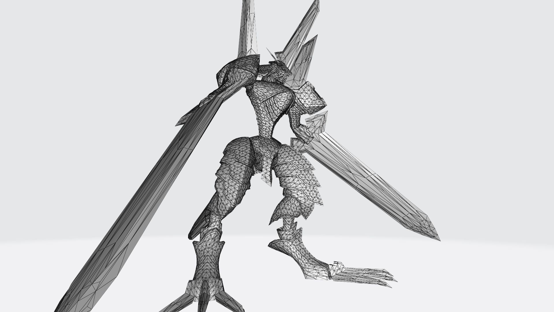 Duramon golden robot with two wings 3D print model_10