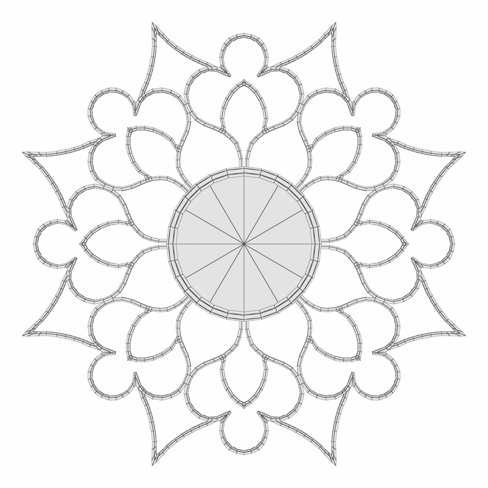 Malick Frameless Accent Mirror 3D model_2