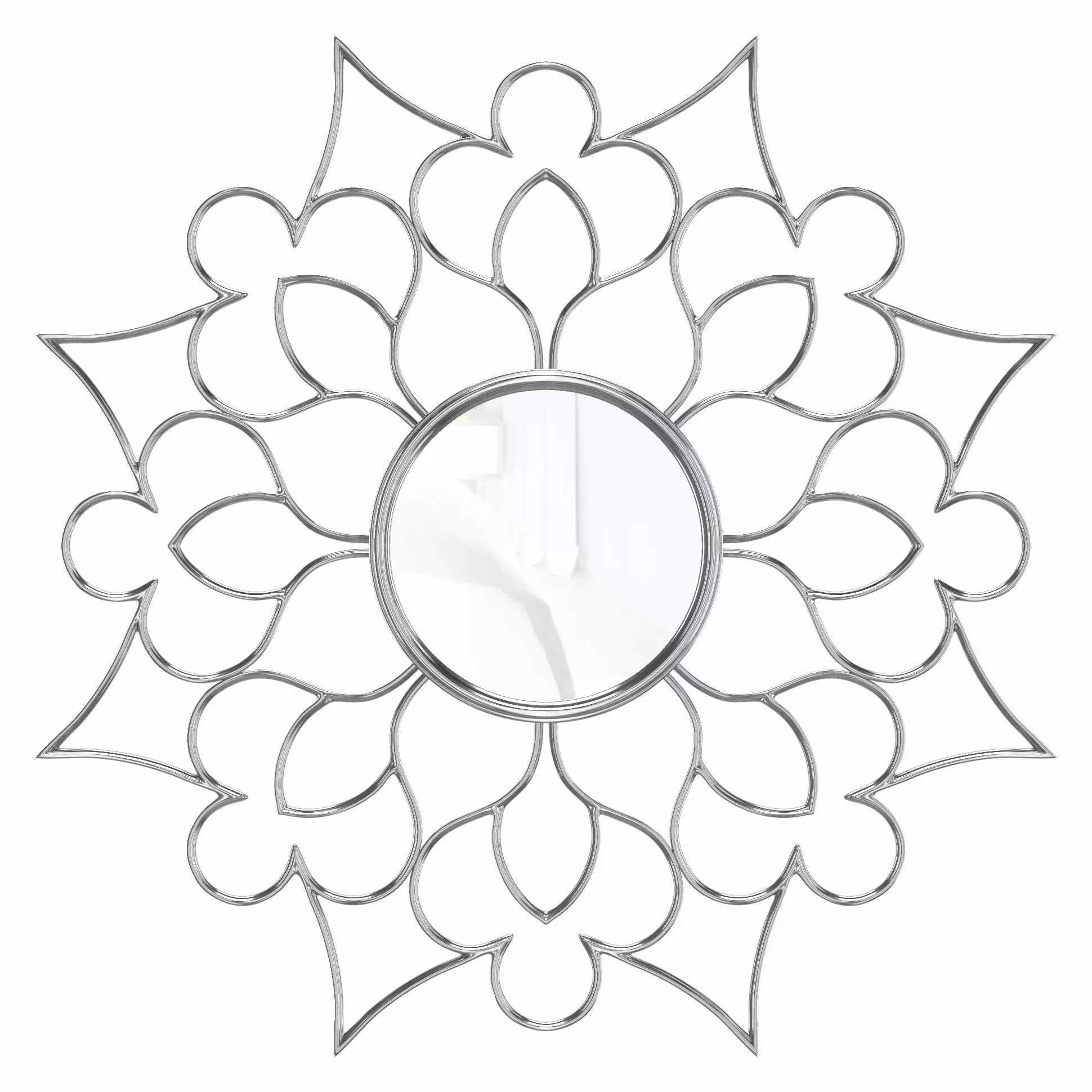 Malick Frameless Accent Mirror 3D model_0