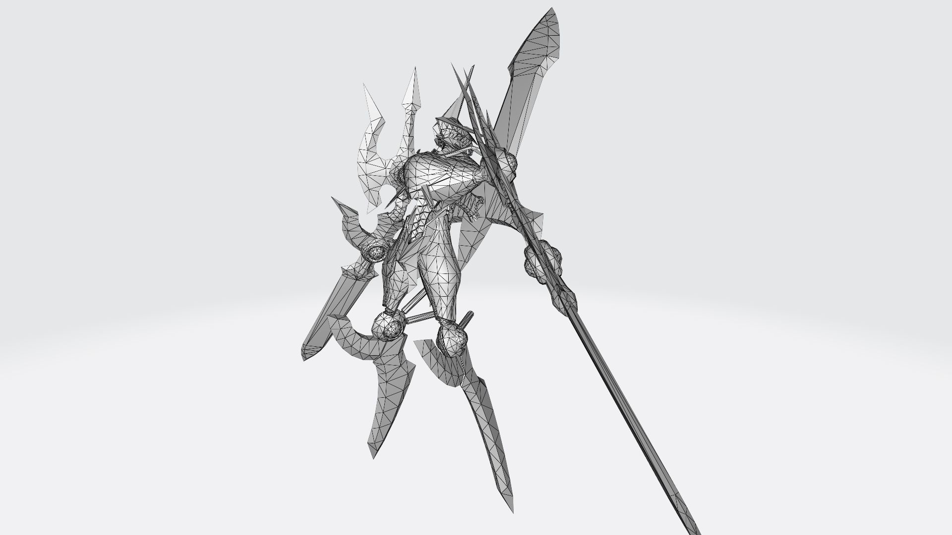 Durandamon golden sword wielding character 3D print model_13