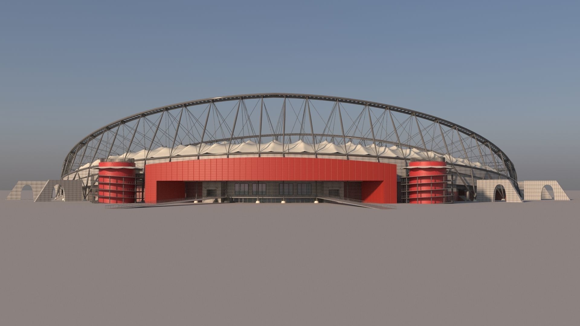 Khalifa International Stadium in Doha Qatar 3D model_4