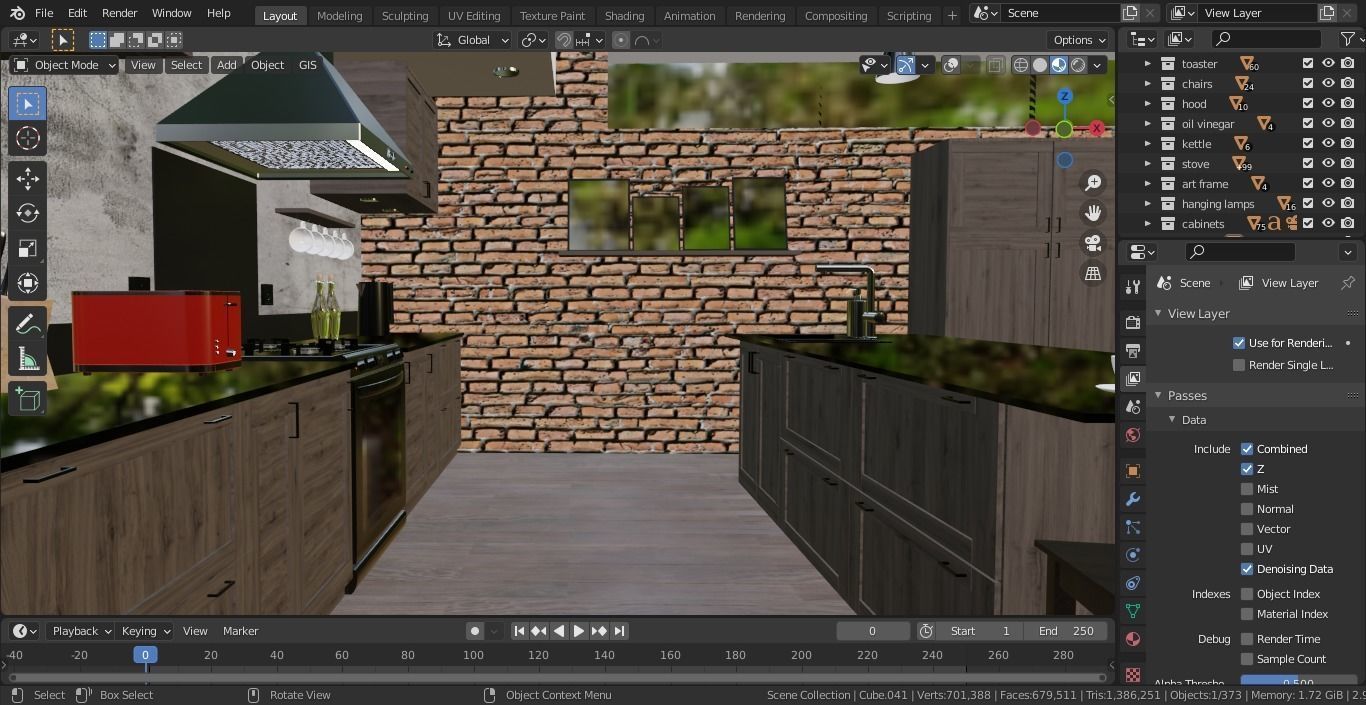 Kitchen interior  3D model_20