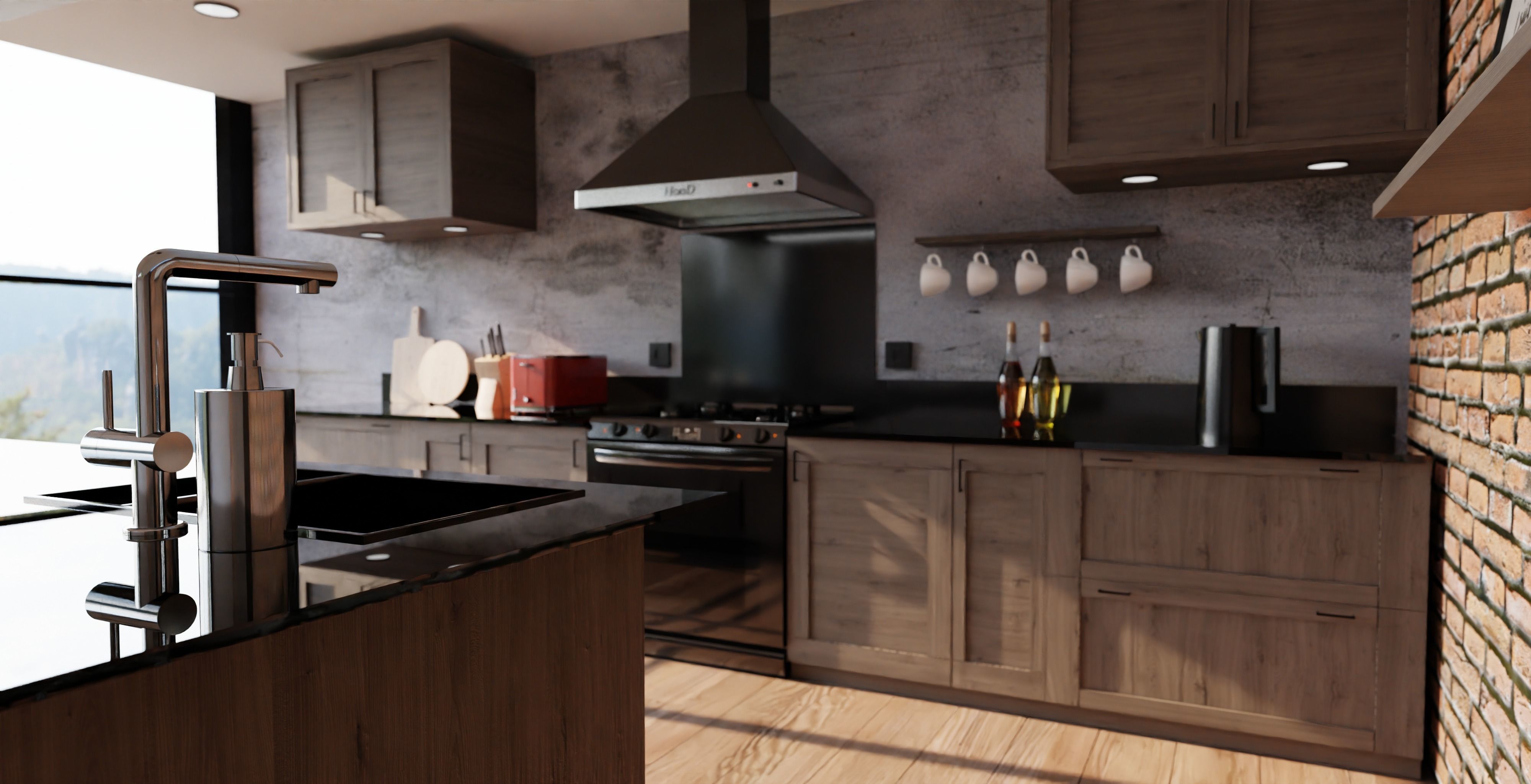 Kitchen interior  3D model_5