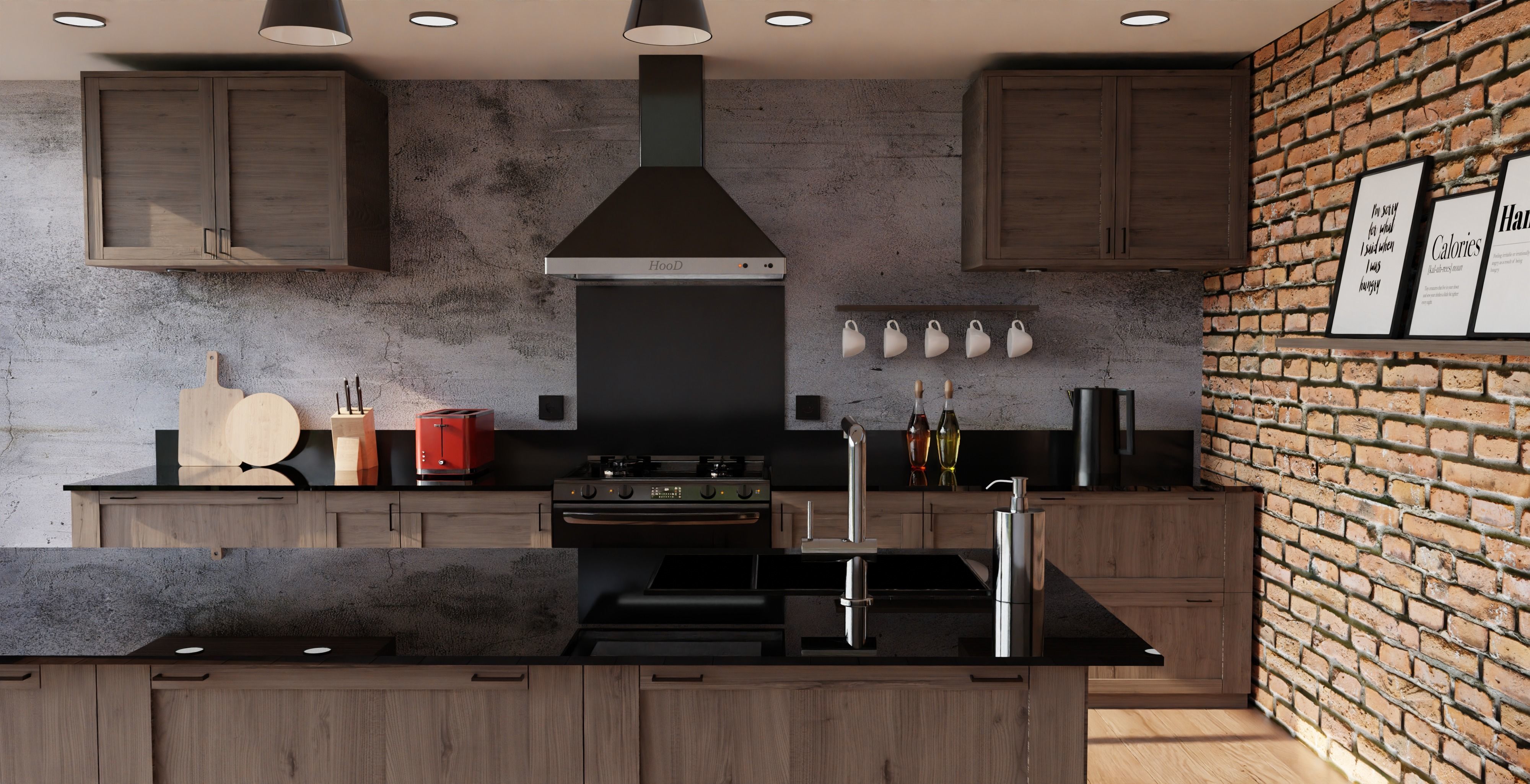 Kitchen interior  3D model_4