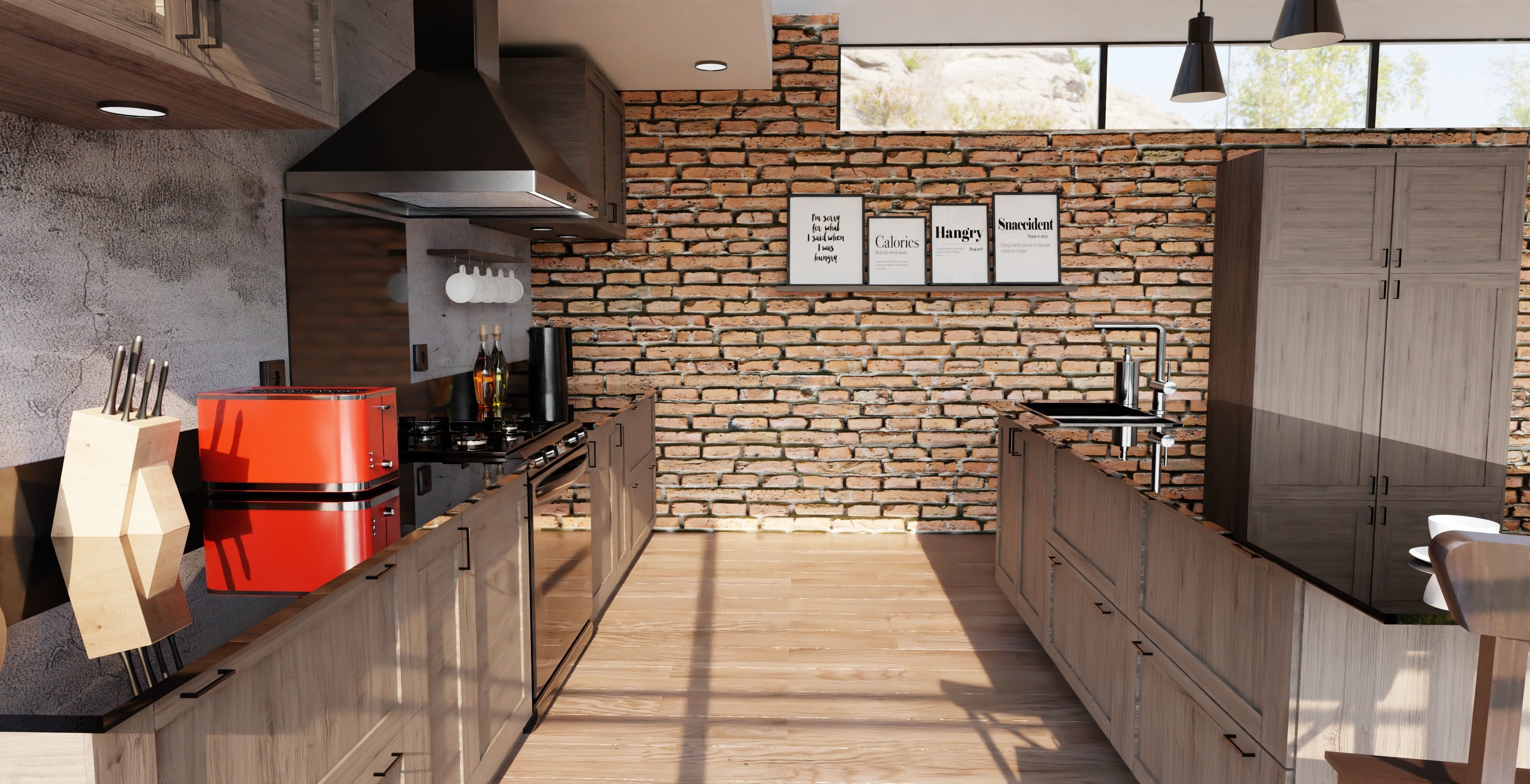 Kitchen interior  3D model_2