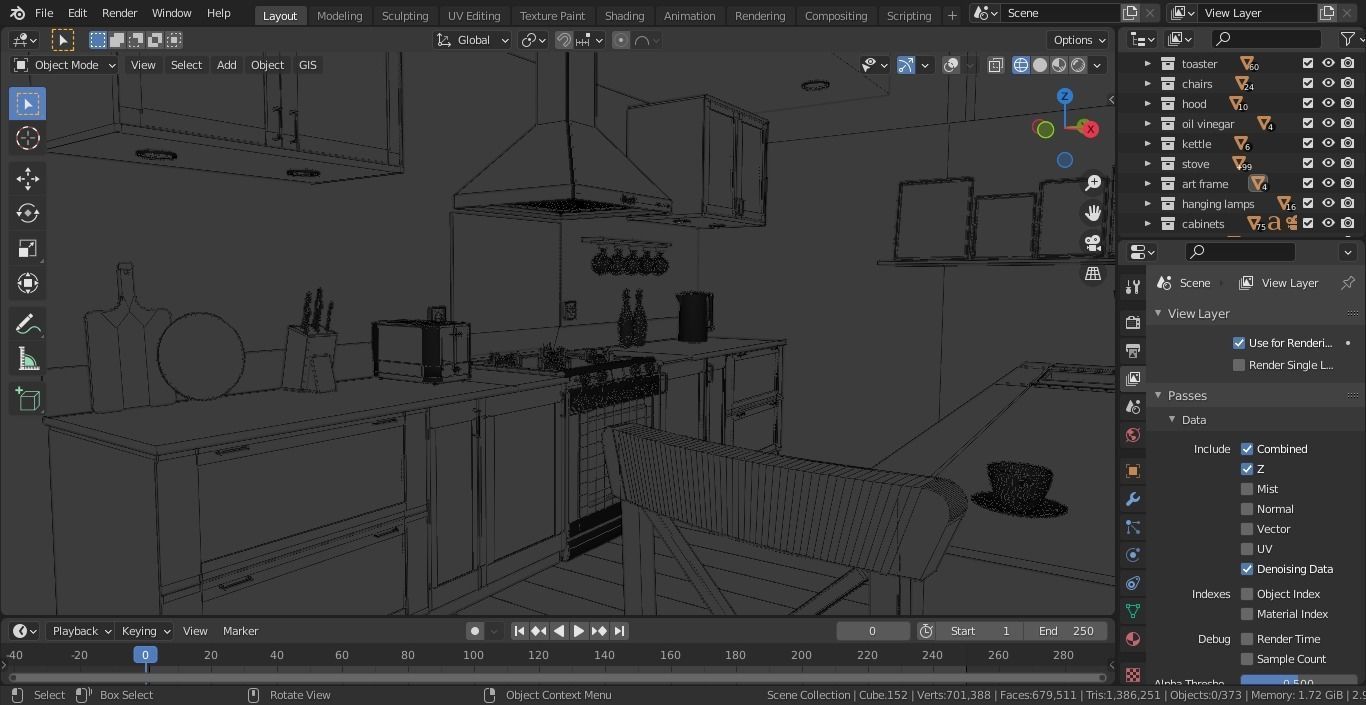 Kitchen interior  3D model_13