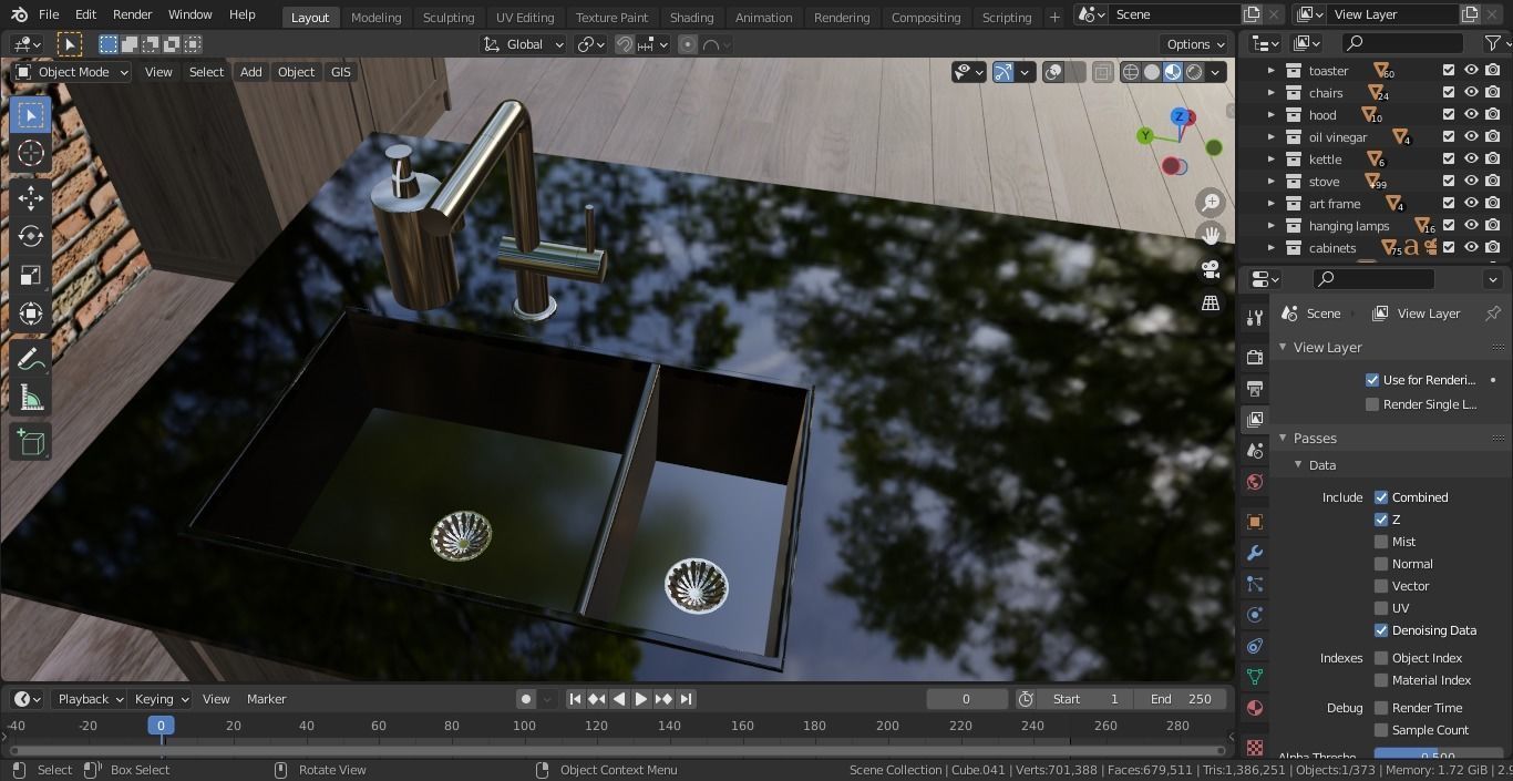 Kitchen interior  3D model_21