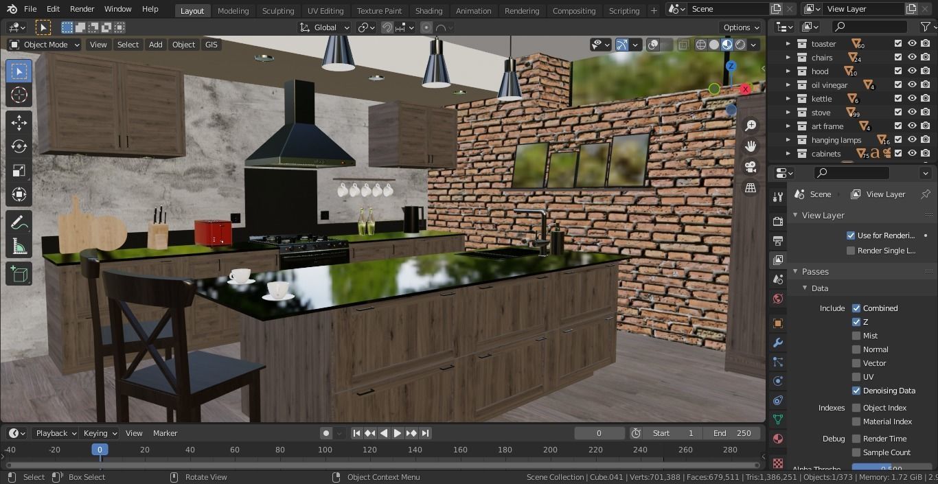 Kitchen interior  3D model_19