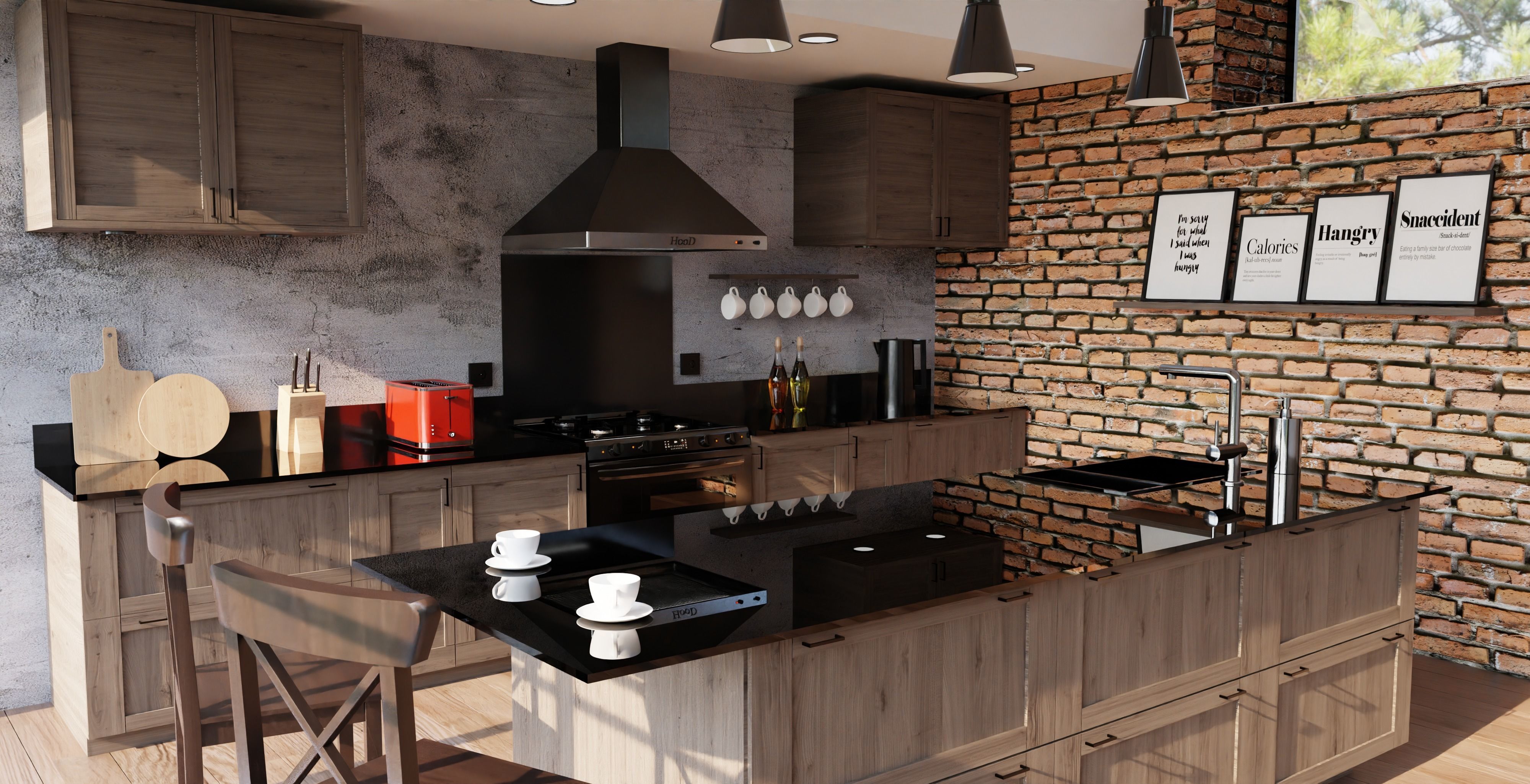 Kitchen interior  3D model_3