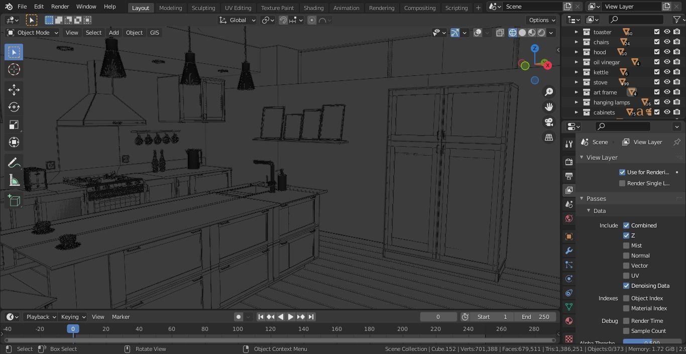 Kitchen interior  3D model_15