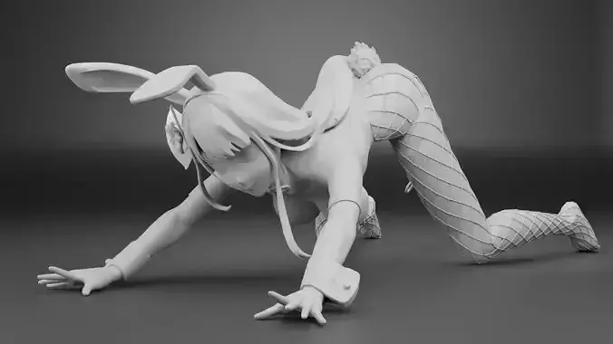Baal Bunny Girl Raiden Shogun Ero Pose Genshin Impact Figure 3D print model