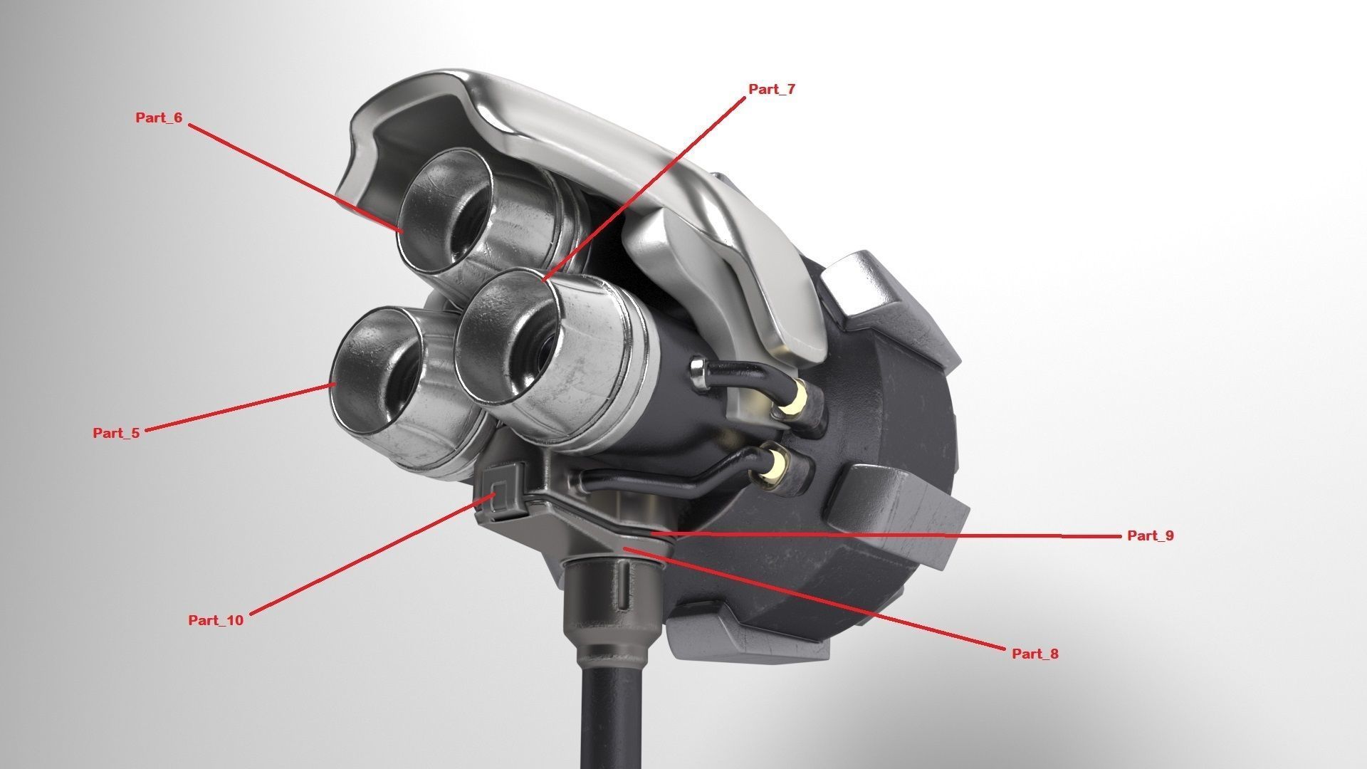 Reinhardt Hammer from Overwatch 3D model_11