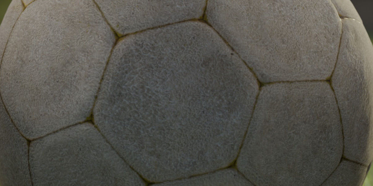Photorealistic Old Soccer Ball Low-poly 3D model_5