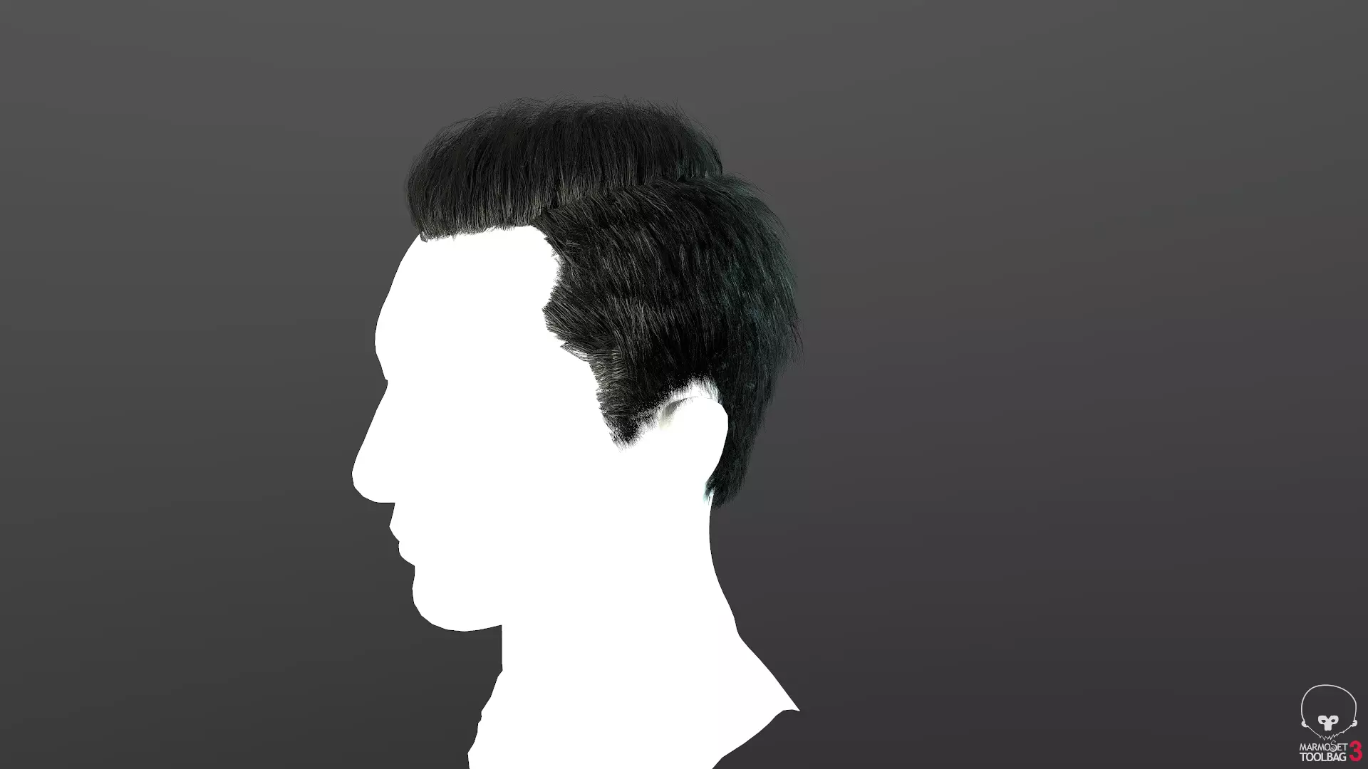 Real-time hair 3 Free 3D model