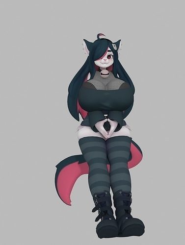 Nikki anime girl in outfit Low-poly 3D model