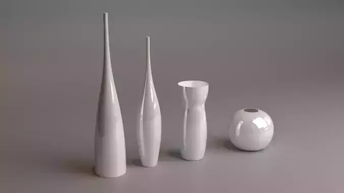 A set of modern decorative vases 