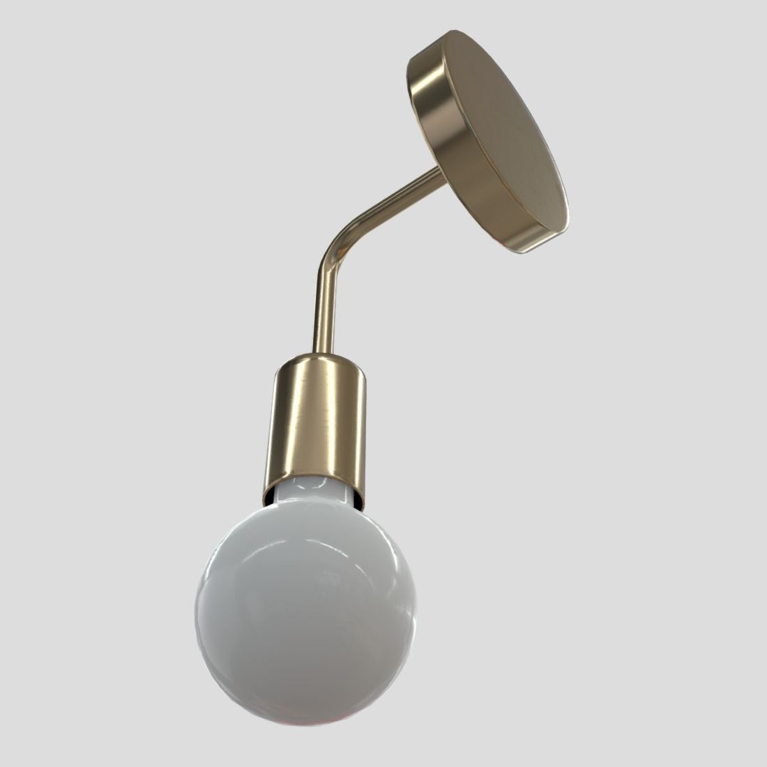 Wall Lamp 2 Low-poly 3D model_9