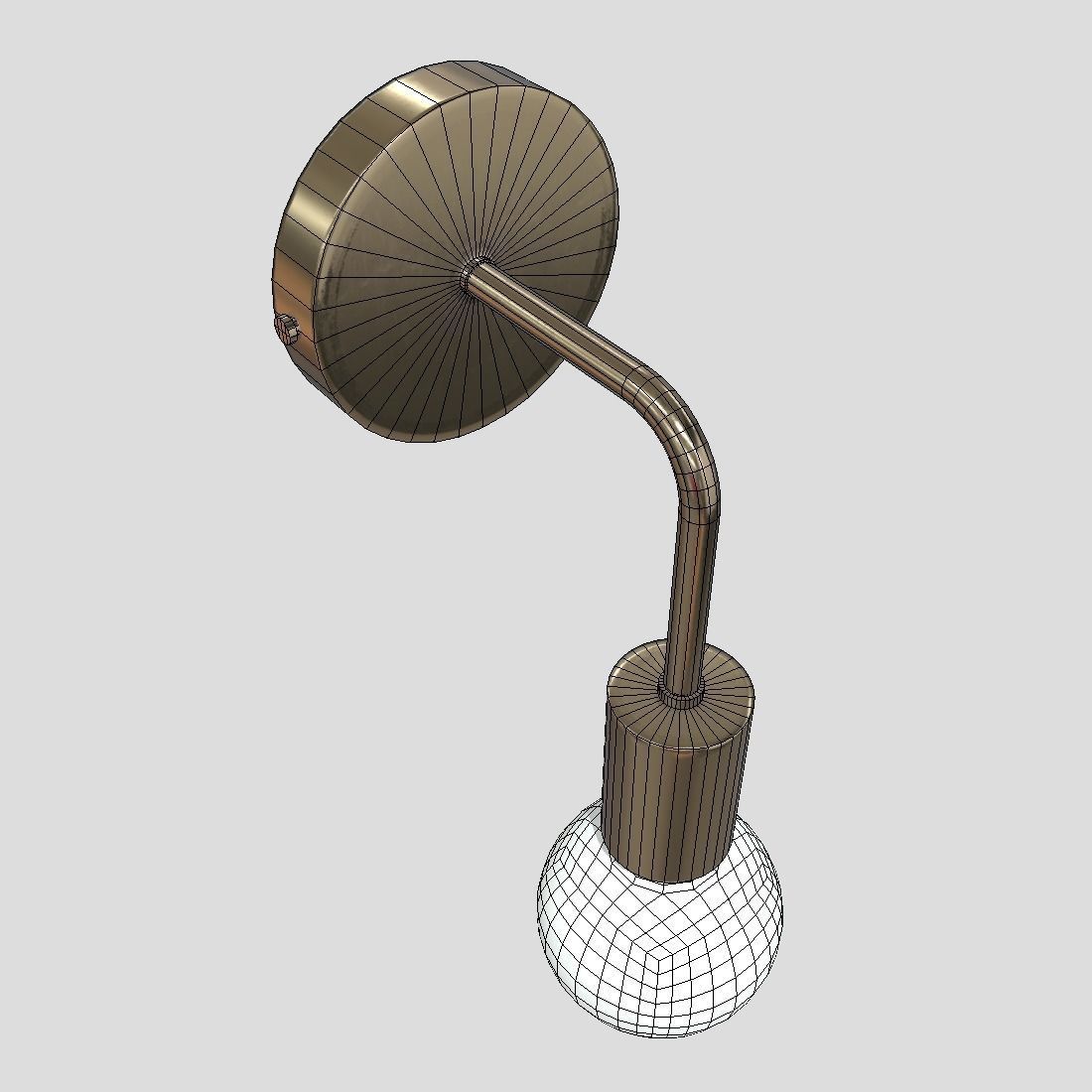 Wall Lamp 2 Low-poly 3D model_6