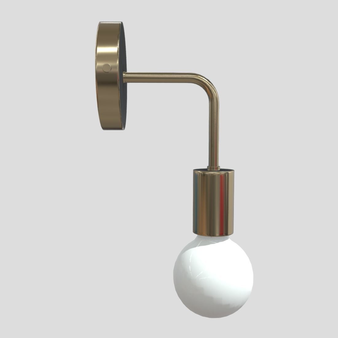 Wall Lamp 2 Low-poly 3D model_3