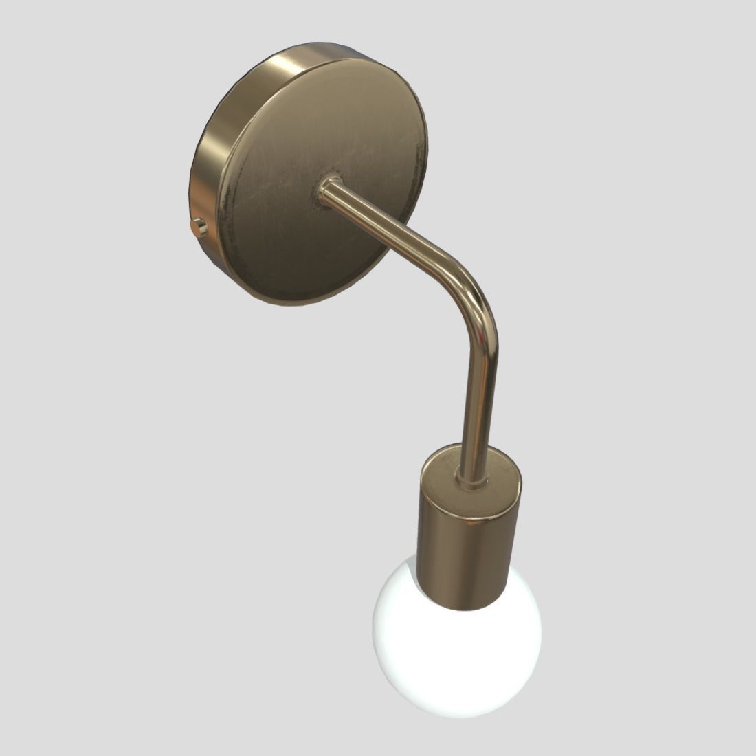 Wall Lamp 2 Low-poly 3D model_5