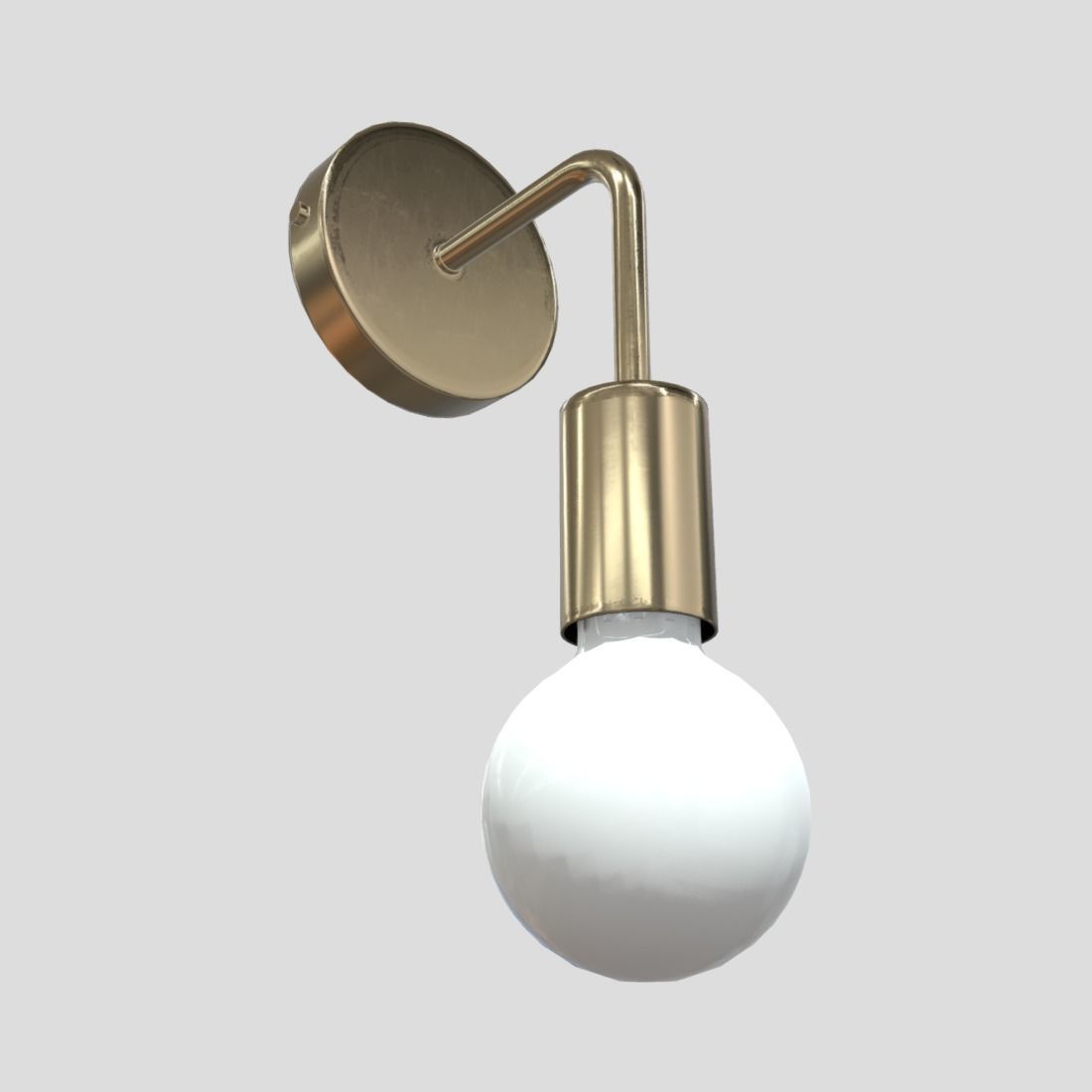 Wall Lamp 2 Low-poly 3D model_11