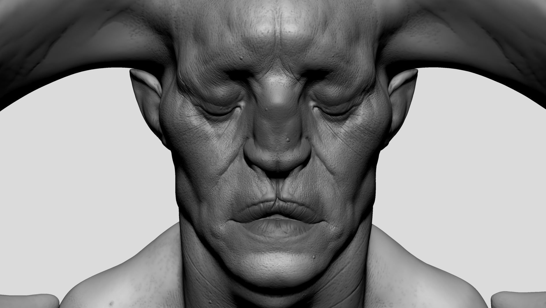 Creature Head v20 3D model_9