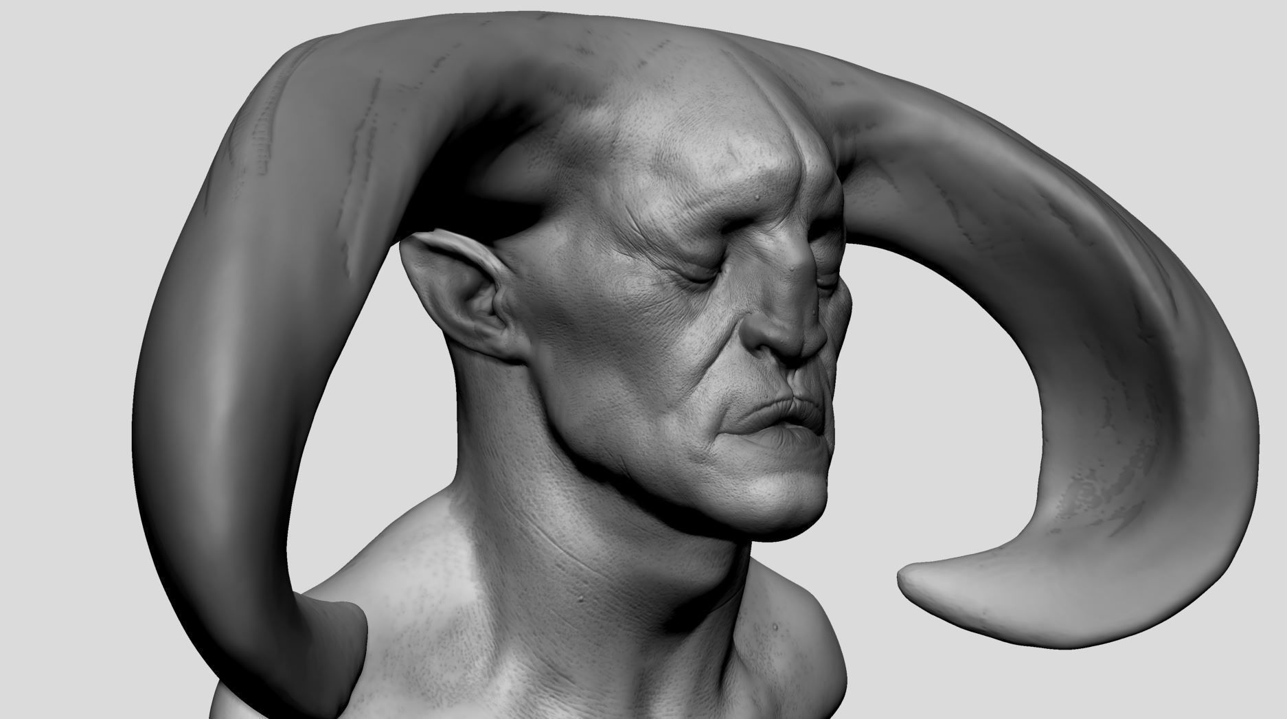 Creature Head v20 3D model_1