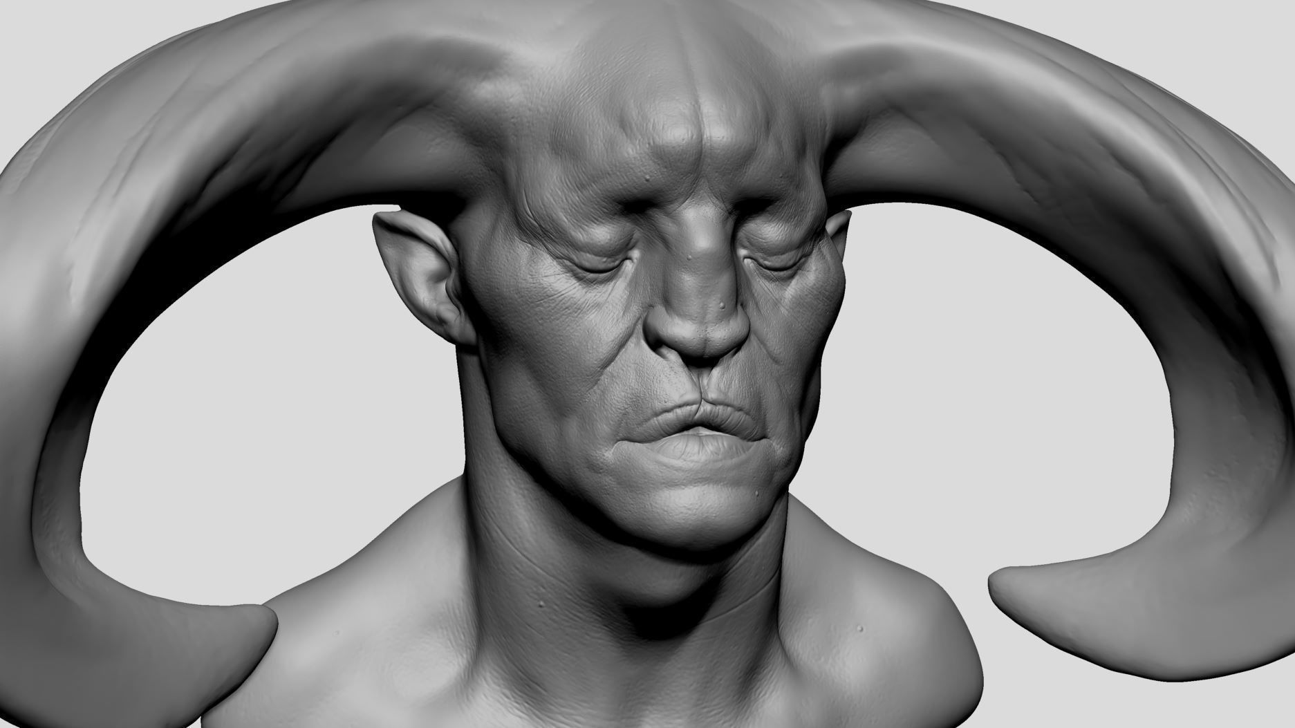 Creature Head v20 3D model_12