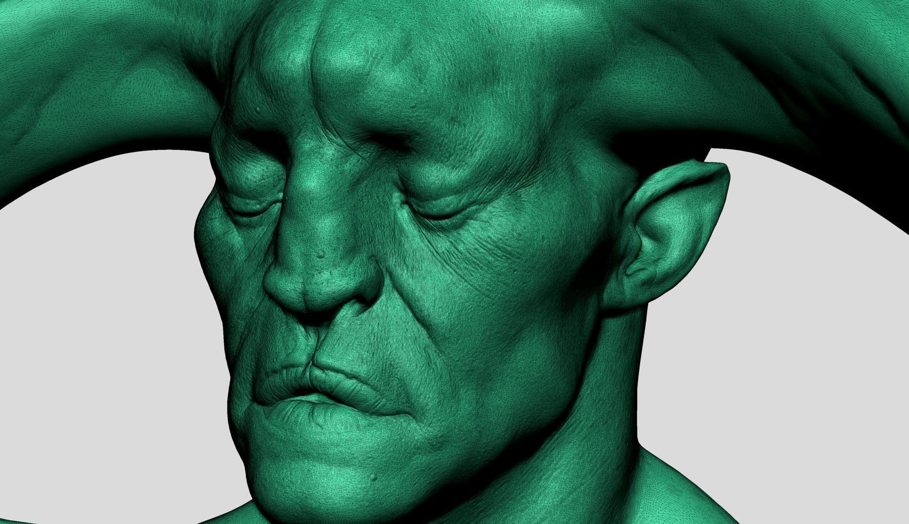 Creature Head v20 3D model_14