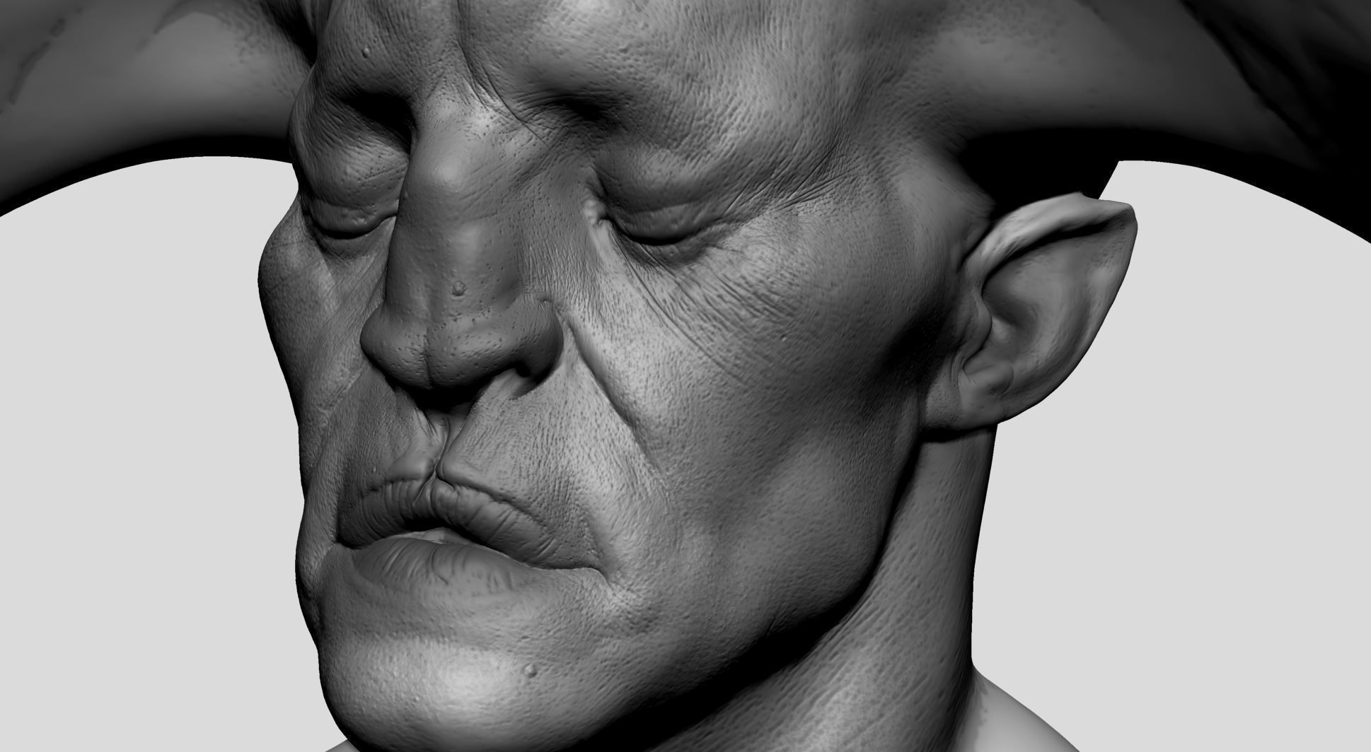 Creature Head v20 3D model_8